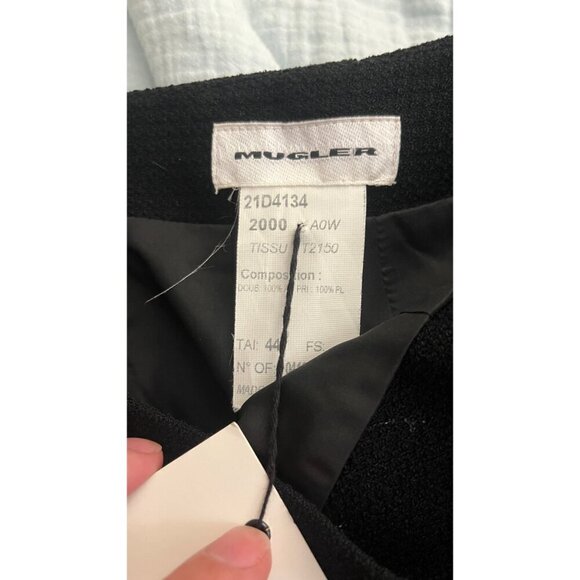 THIERRY MUGLER BNWT SUPER SLIT BLACK SKIRT  44 8 A/W 2000 RUNWAY COLLECTION - Picture 6 of 9